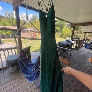 City Triangles Green Glitter Dress